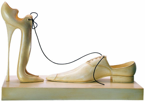 Skulpturengruppe "A Deux", Version in Steinguss von Paul Wunderlich