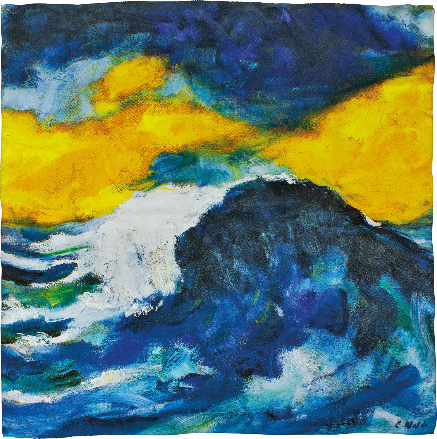 Silk scarf "High Camber Wave" by Emil Nolde