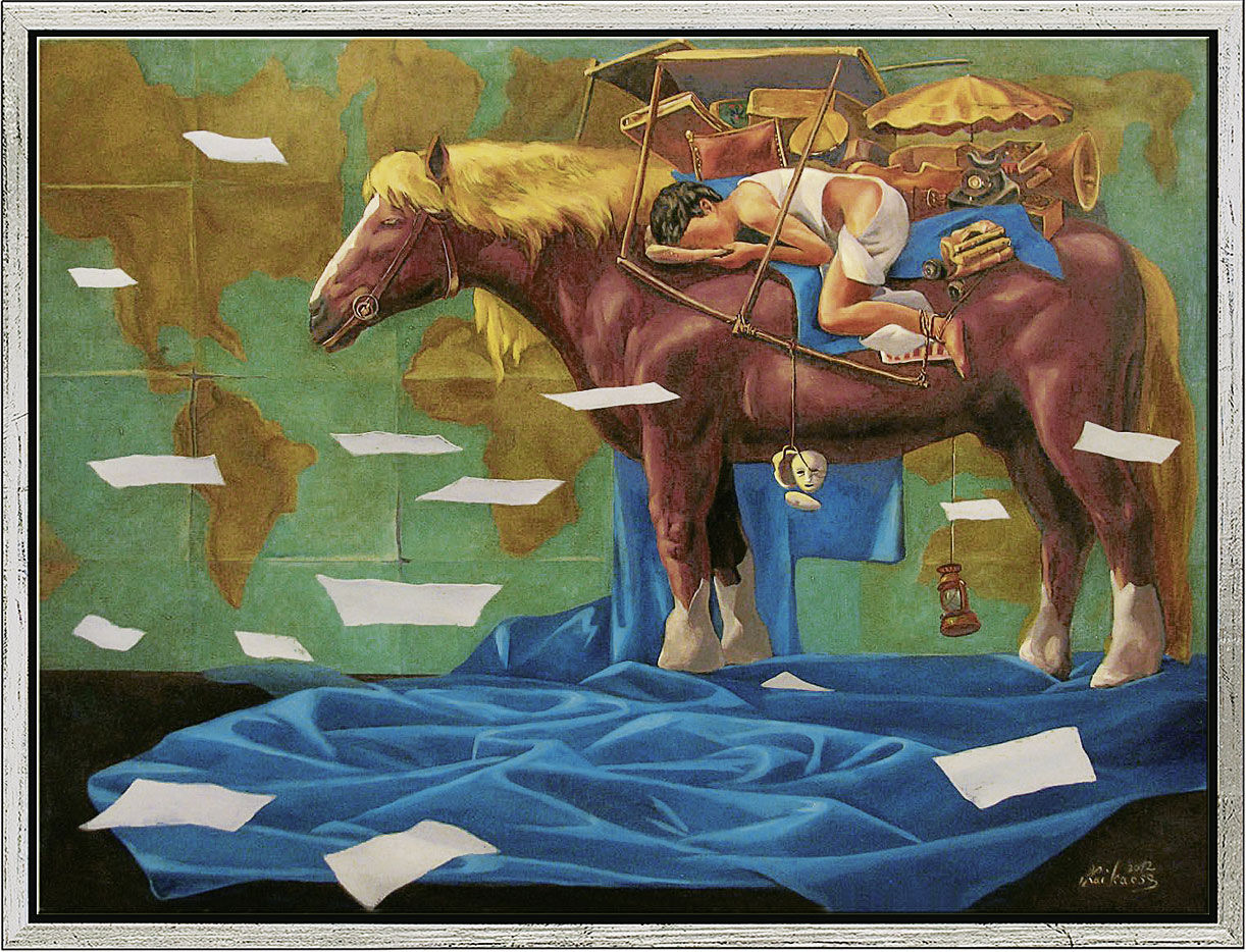 Obraz "Dreamwalker" (2012) (Oryginalny / Unikatowy egzemplarz), oprawiony w ramę autorstwa Kaikaoss