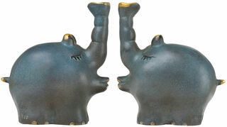Sculpture pair "Ottifants - in Love - Anniversary Edition", bronze