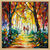 Tableau « Into Autumn » (2019), encadré