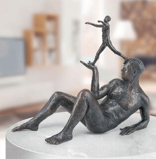 Skulptur "Hvad tænker, bærer og leder os", bronze von Adelbert Heil
