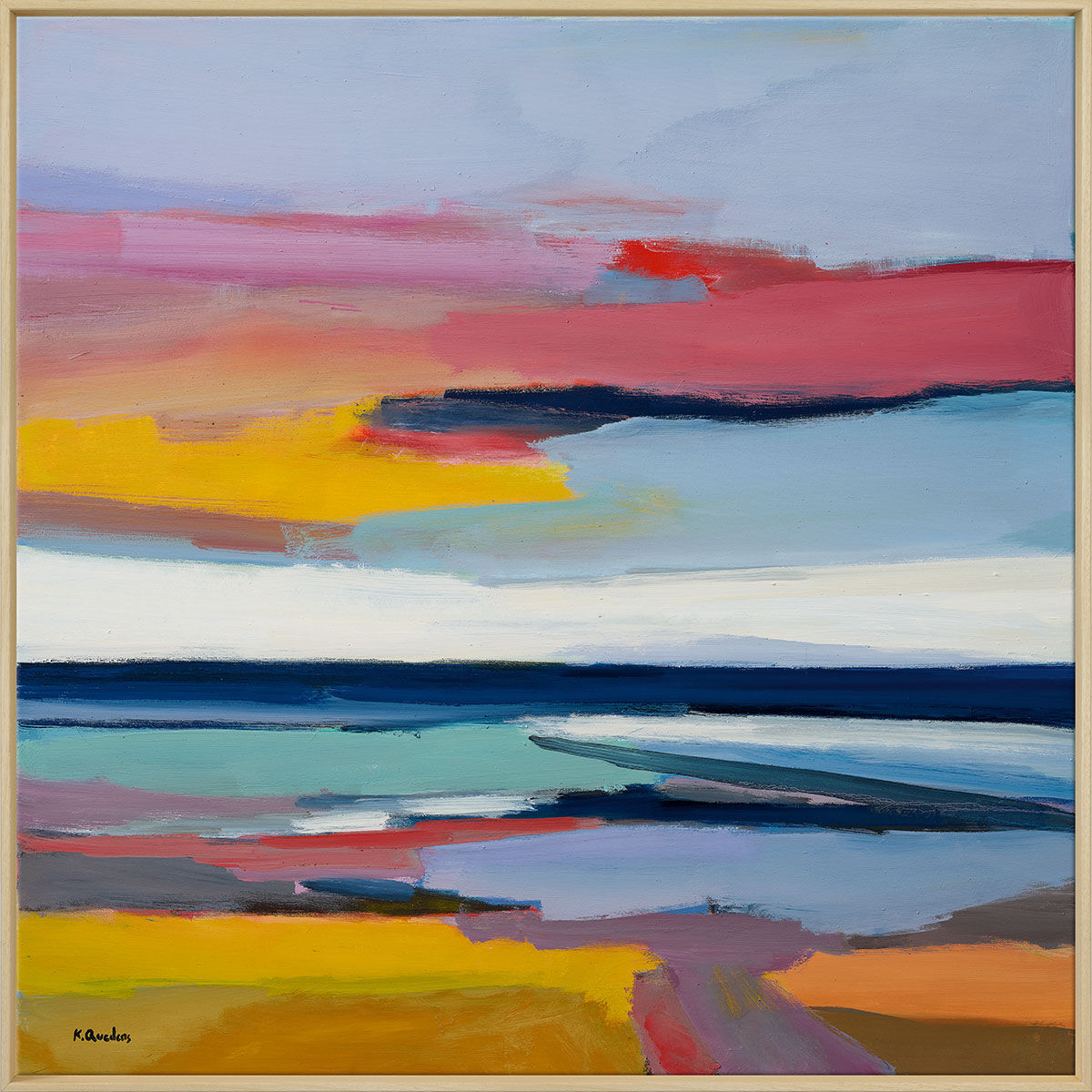 Billedet "Bruket Lunskaft (Coloured Landscape)" (2024), indrammet af Kai Quedens