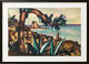 Bild "Meerlandschaft mit Agaven und altem Schloss" (1939), gerahmt von Max Beckmann
