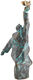 Skulptur "Der Gedanke" (2023), Version Bronze grün von Christoph Fischer