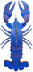 3D wall object "Lapis Blue Lobster" made of recycled cardboard, DIY by studio ROOF