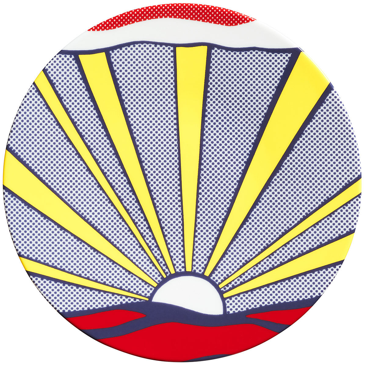 Plato de porcelana "Amanecer" (1965) de Roy Lichtenstein