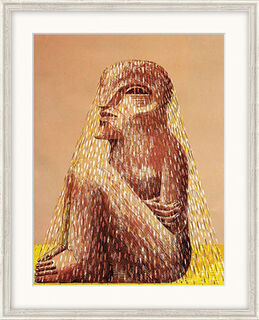 Obraz "Sedící postava se závojem" (1979), rámováno