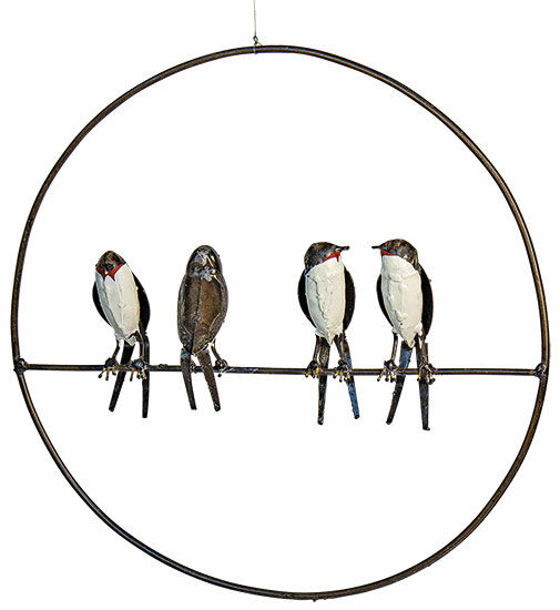 Garden object / hanging decoration "Swallow Ring"