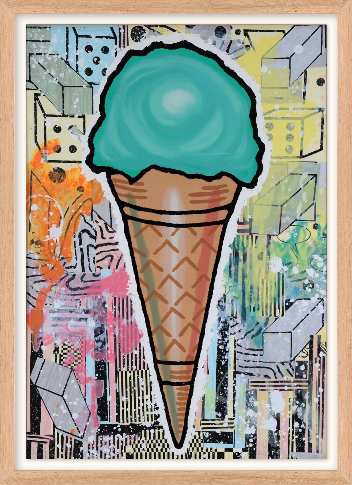 Picture "Green cone" (2007) by Donald Baechler