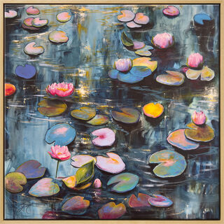 Bild "Happy at the Pond 4" (2023), gerahmt