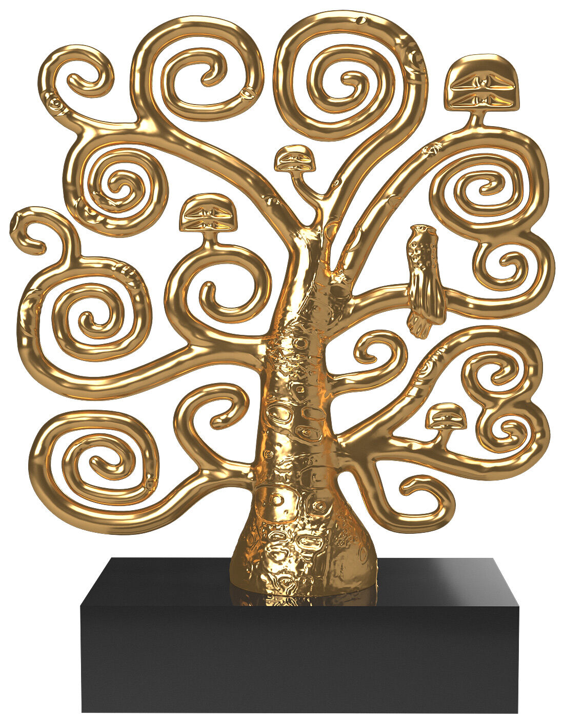 Skulptur "Lebensbaum", Version goldfarben von Gustav Klimt