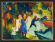 Picture "Children Playing by the Water" (1914), framed by August Macke