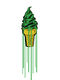Cuadro "Helado de purpurina verde" (2015) de ELIOT theSuper
