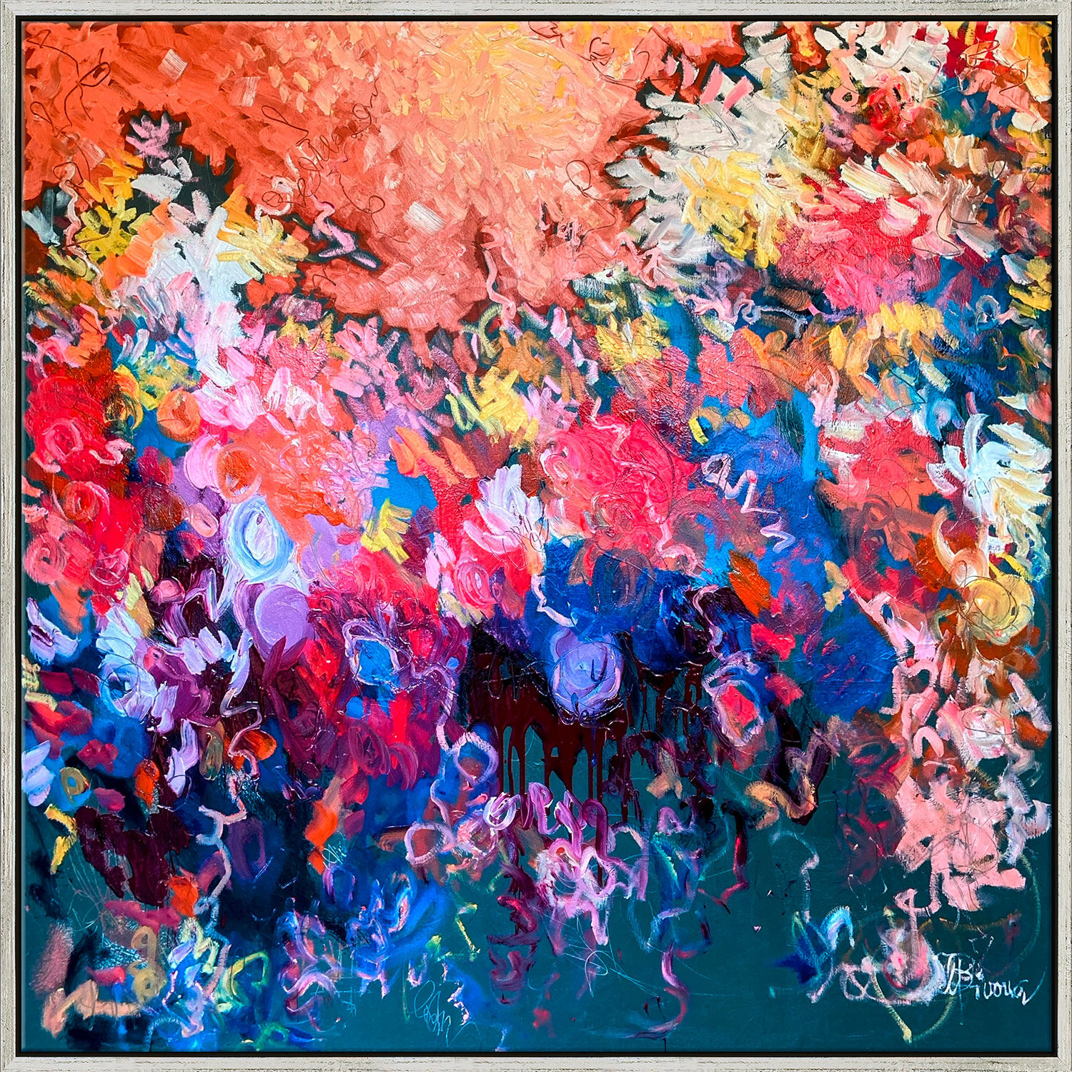 Tableau "A Pocketful of Hopes" (2023) (Original / Pièce unique), encadré de Ute Bivona