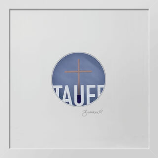 3D-Bild "Geschenk zur Taufe", gerahmt