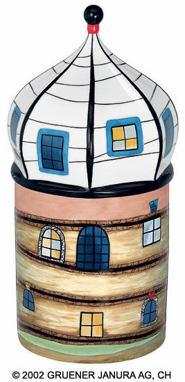 Porzellanobjekt "Sedimentturm" von Friedensreich Hundertwasser