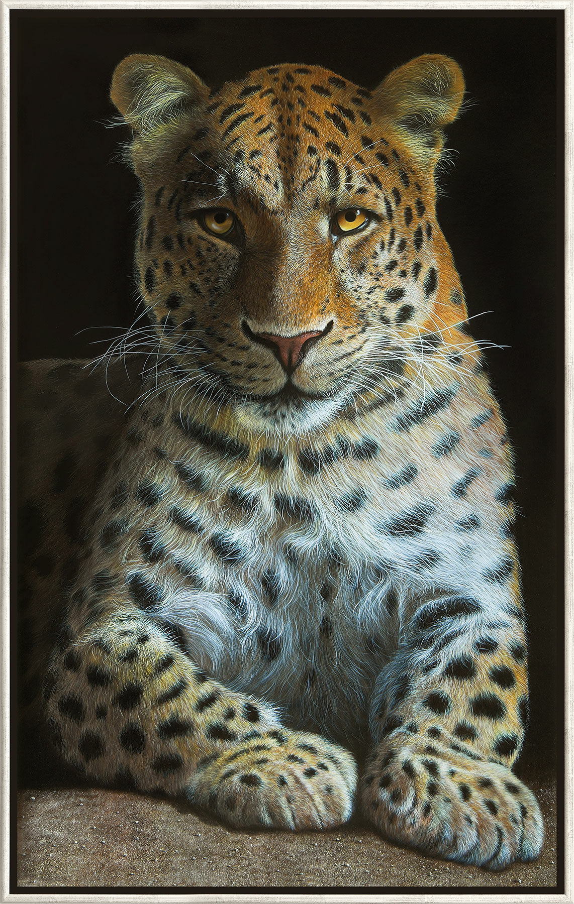Billede "Leopard", indrammet von Gerd Bannuscher