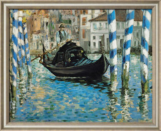 Billede "Canal Grande i Venedig" (1874), indrammet von Edouard Manet