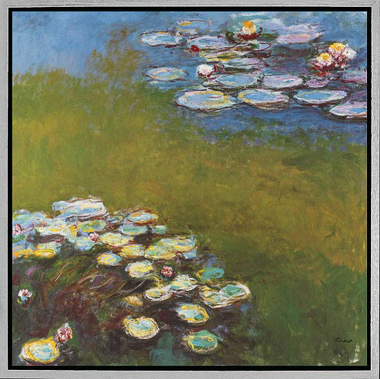 Billede "Nøkkeroser I" (Nymphéas 1914-17), indrammet von Claude Monet