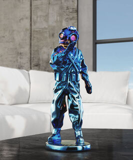 Figurine en porcelaine "Aquanaut", version bleue de Andreas Franke