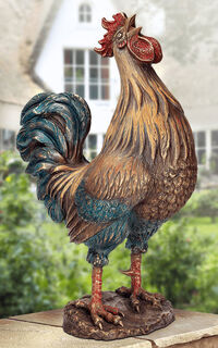 Gartenskulptur "Hahn", Bronze