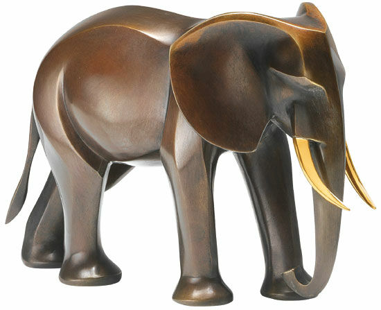 Skulptur "Elefant", bronzeversion von SIME