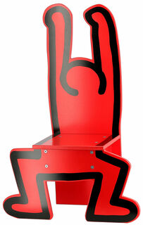 Children's chair "Keith Haring", red version