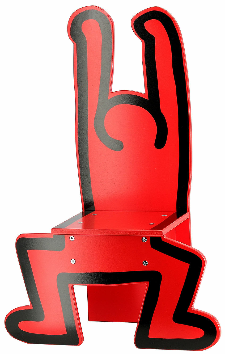 Chaise pour enfants "Keith Haring", version rouge