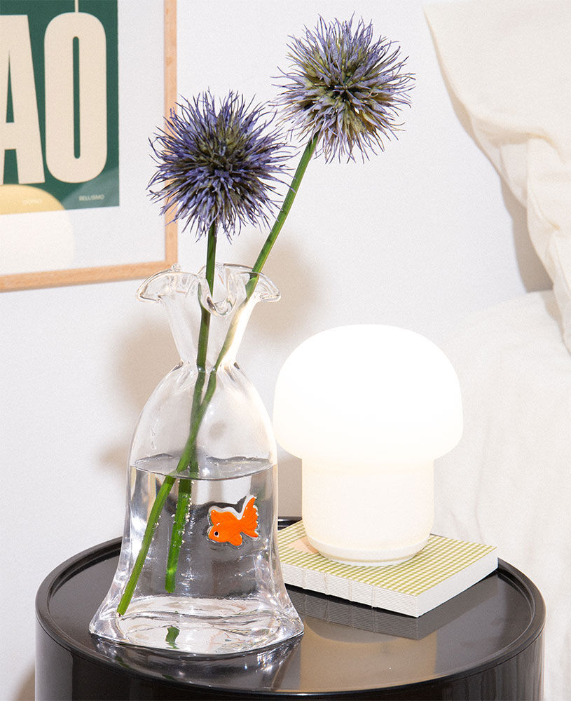 Glasvas / prydnadsföremål "Guldfisk"