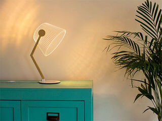 LED tafellamp "ZIGGi Wit/Bruin" van Studio Cheha