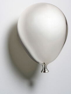 Obiekt ścienny "Balon", wersja odlewana, metaliczny srebrny
