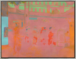 Obraz "Quintet Red" (2009) (Originál / Unikát), zarámováno