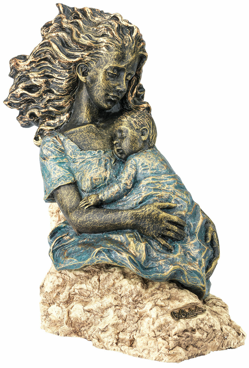 Sculptuur "Moederliefde", kunststeen von Angeles Anglada