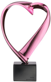 Escultura «Sweetheart» (2022), versión fundida, metalizado en color rosado