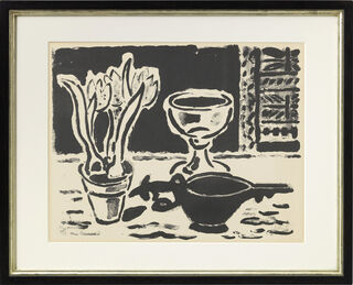 Picture "Still Life with Crocus Pot" (1953/54) by Karl Schmidt-Rottluff