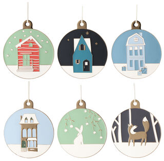 Colgantes de Navidad "Luces Nórdicas", juego de 6