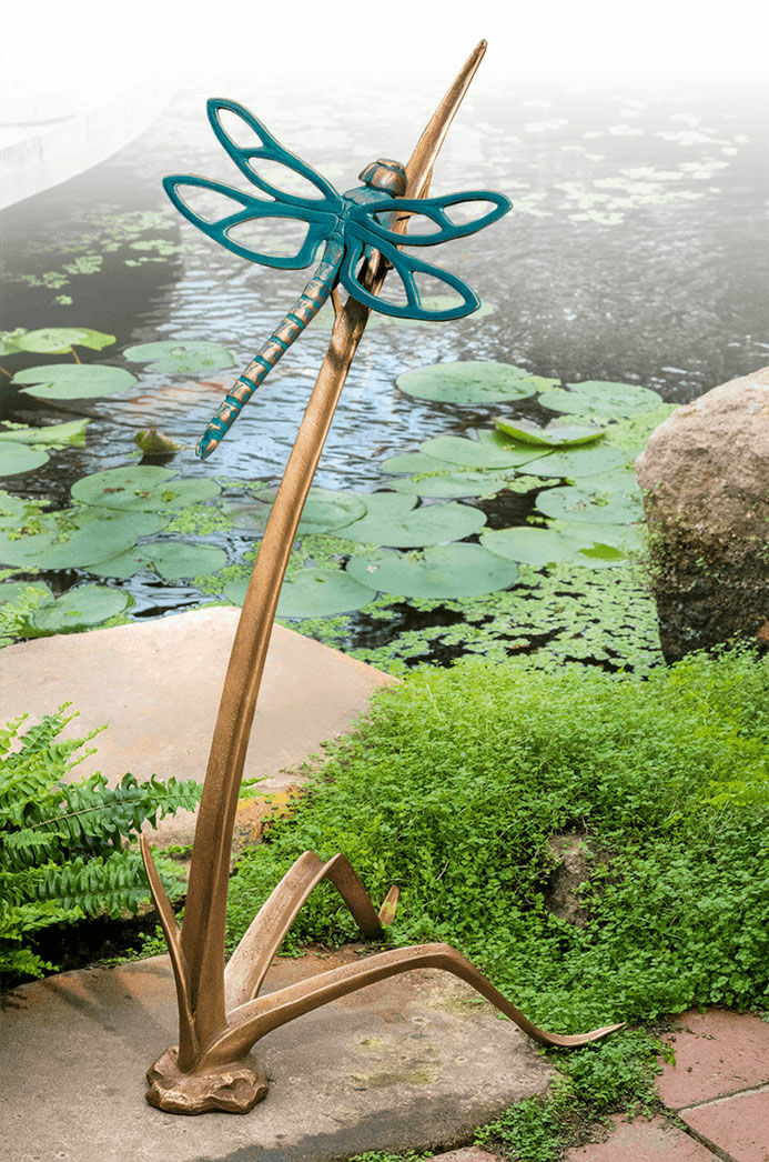 Garden sculpture "Dragonfly", bronze