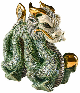 Keramikfigur "Green Dragon"