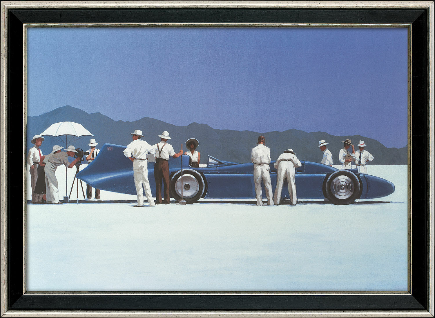 Picture "Bluebird at Bonneville", framed by Jack Vettriano