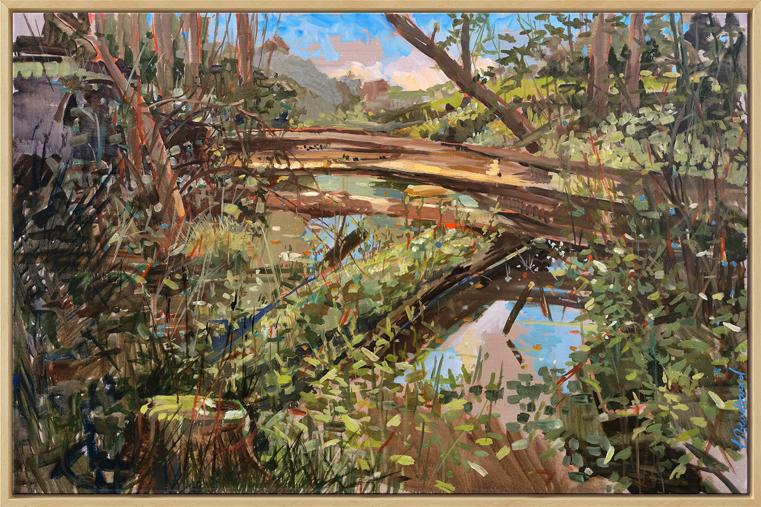 Bild "Wilder Weg" (2016) (Original / Unikat), gerahmt von Sigurd Wendland