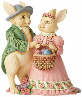 Sculpture "Easter Bunny Couple", cast