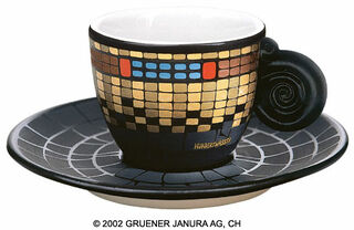 Espresso cup "Vienna District Heating Plant" by Friedensreich Hundertwasser