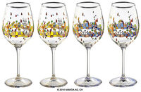Set de 4 verres à vin "BEAUTY IS A PANACEA - Platinum - White Wine" (La beauté est un panacée - Platine - Vin blanc)