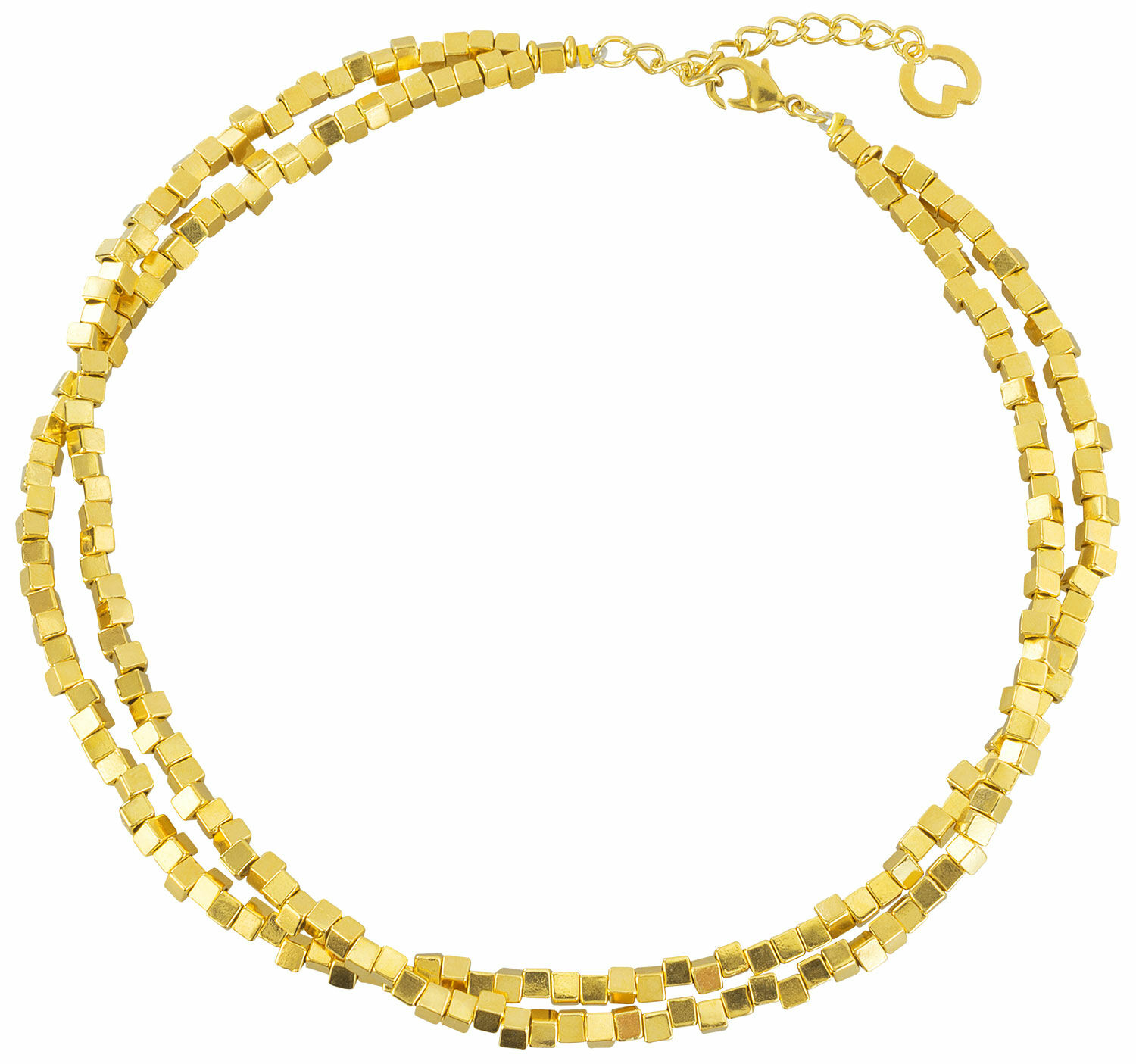 Necklace "Golden Squares" by Petra Waszak