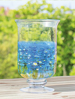 Windlicht / Vase "Seerosen", Glas