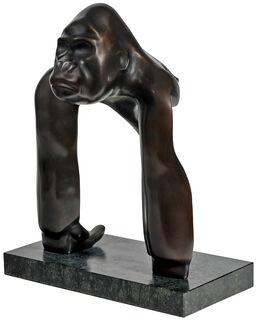 Skulptur "Berggorilla", Bronze von Marcus Meyer