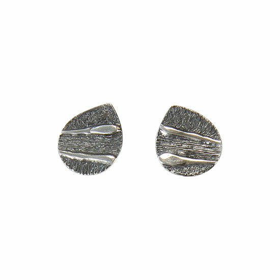 Stud earrings "Grey Moon"