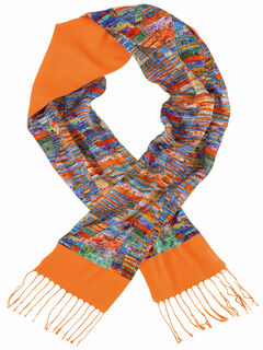 Pashmina scarf "Highway and Byways" - after Paul Klee