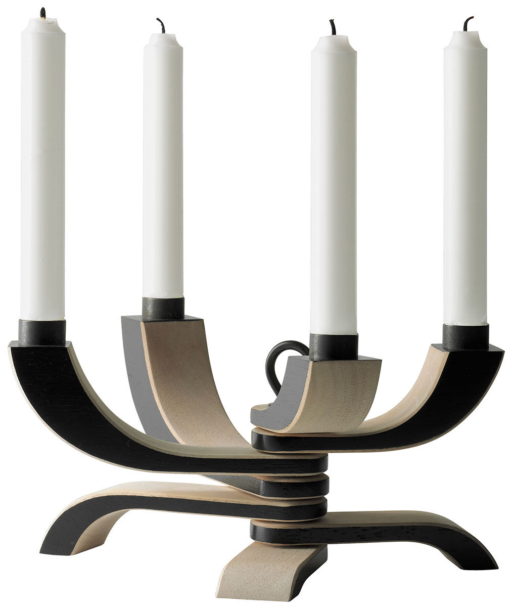 Candelabro de 4 brazos "Nordic Light" (flexible, sin velas), versión en negro de Design House Stockholm